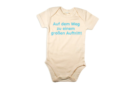 Bio-Kurzarm-Body, naturweiß-creme, "Großer Auftritt"